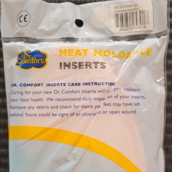 Dr Comfort Heat Moldable Shoe Inserts Size 10.5 - Picture 4 of 6